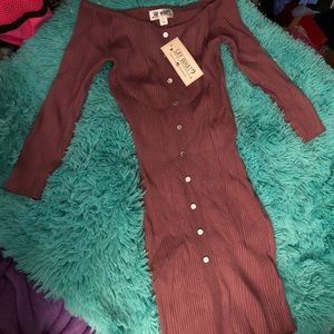 Stretchy mauve dress